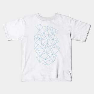 Abstraction Outline Sky Blue Kids T-Shirt